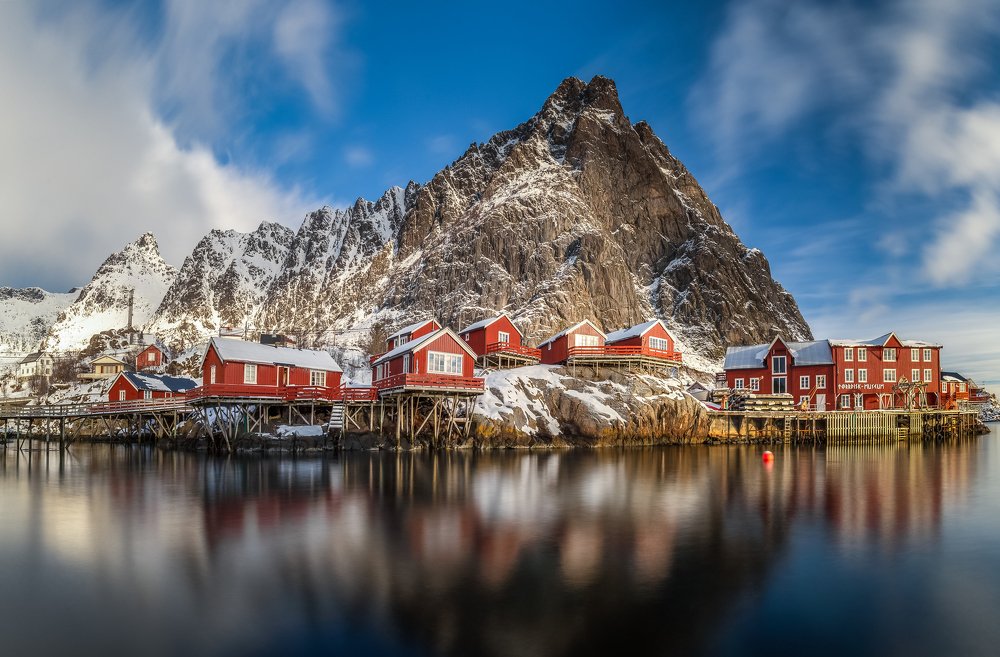 Scandinavian fishing village