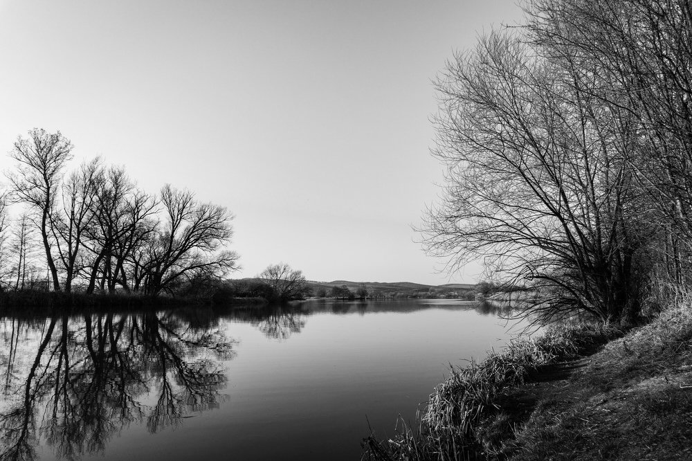 Black and white river