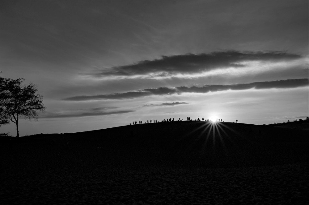 red sand dunes