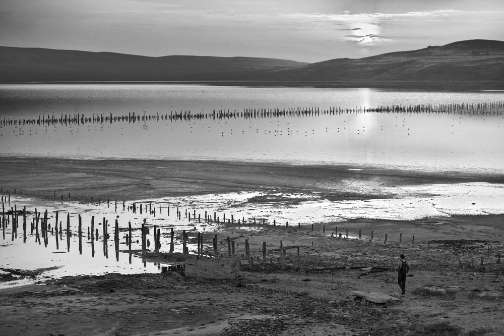 Закат на озере Чокрак.