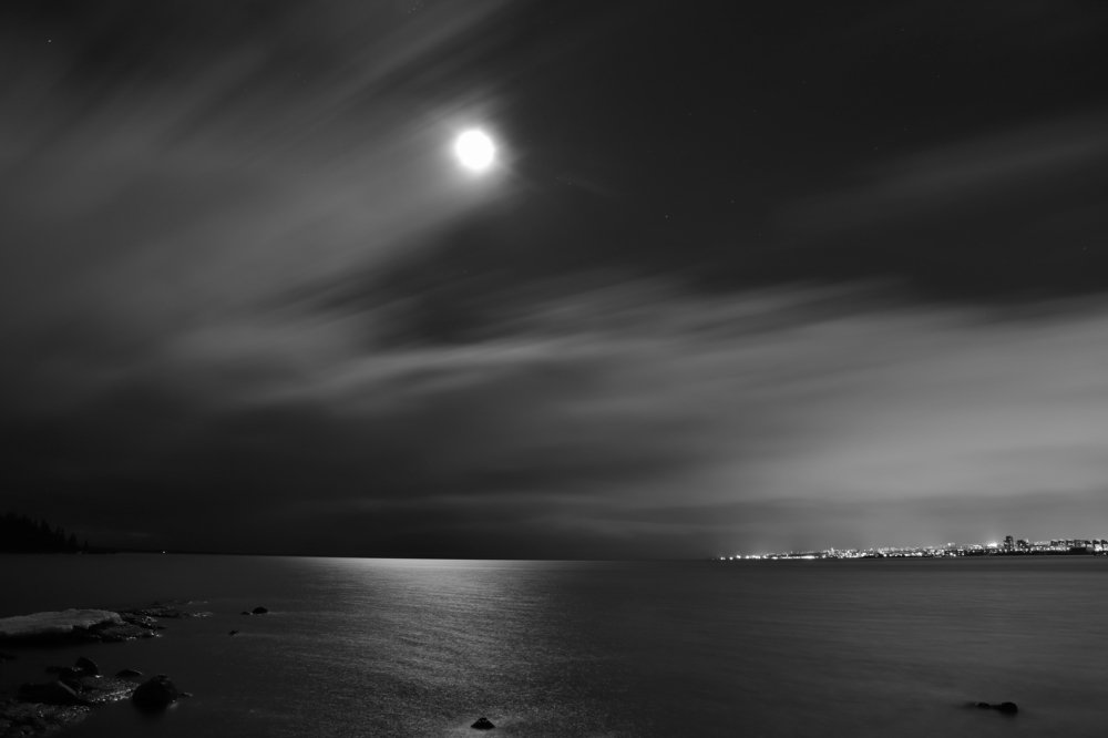 Полёт луны.