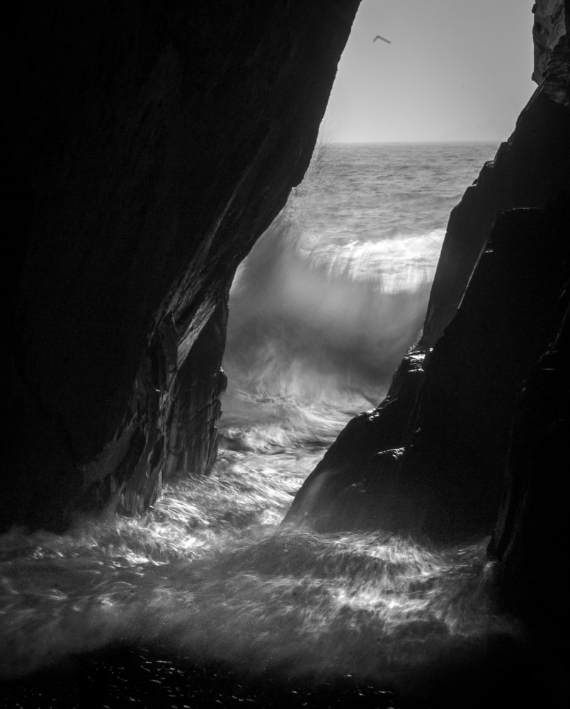 wave through slit like opening