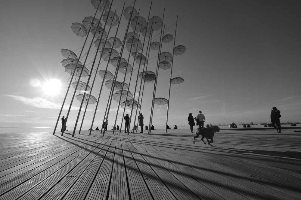 Shadows and umbrellas