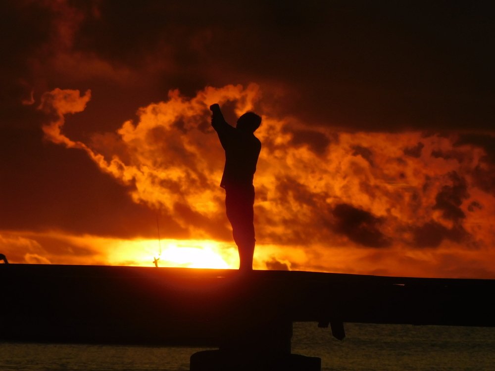 Man against the Sunset