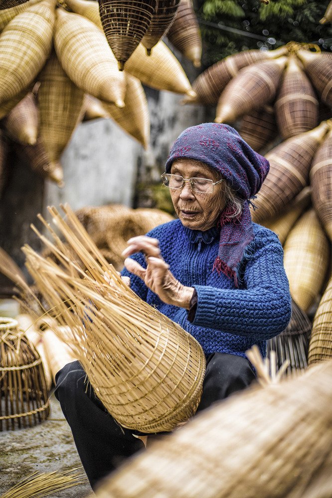 Knitting fishing gear