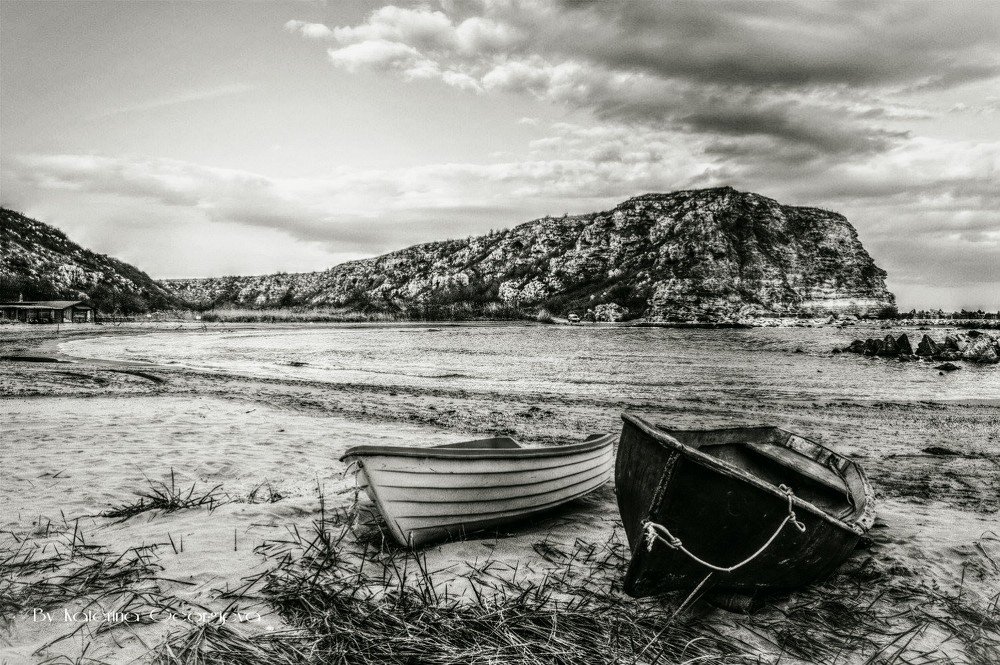 Black and white landscape