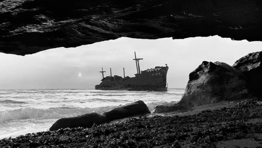 Black and white landscape