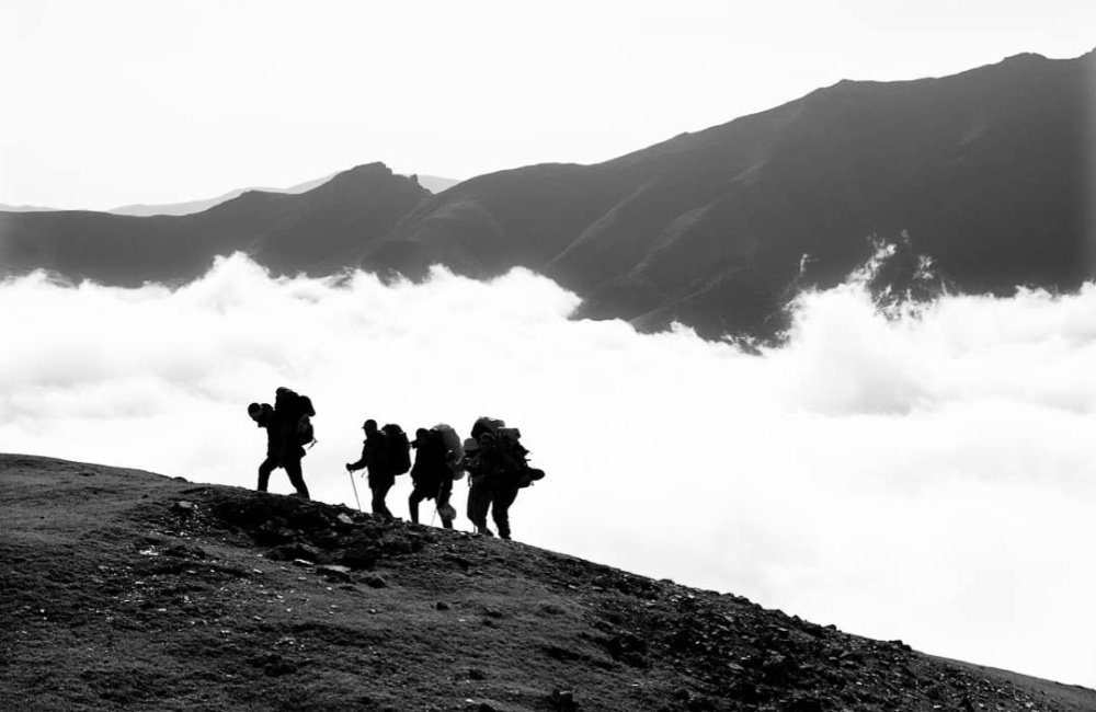 Black and white landscape