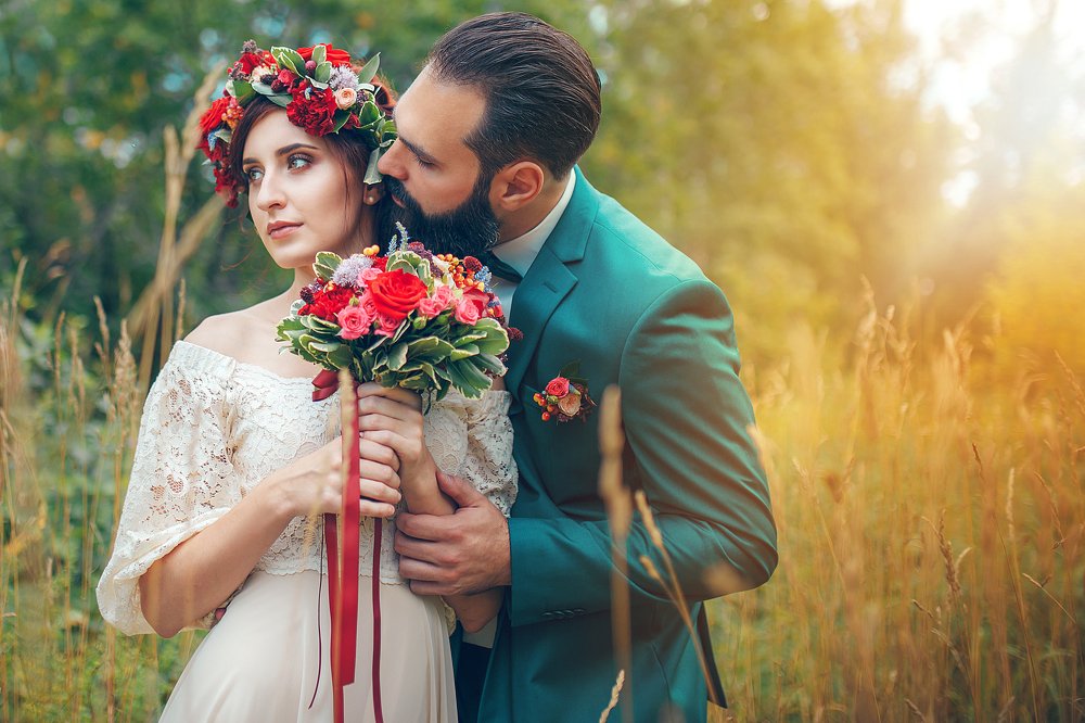 Summer boho style wedding.