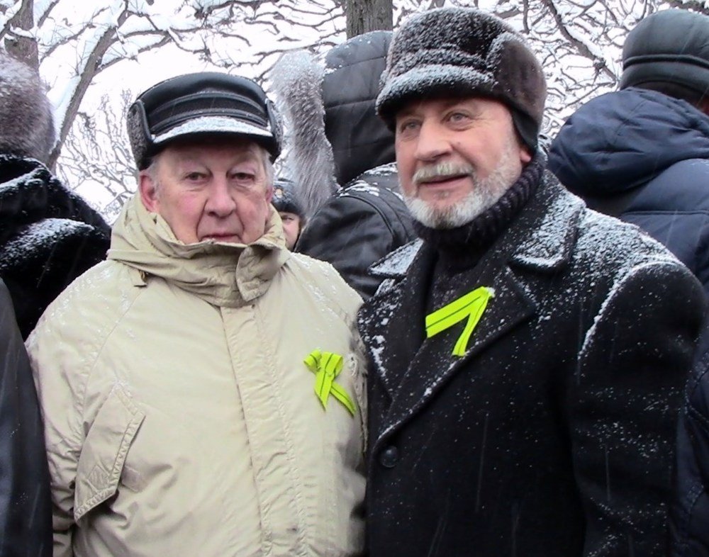 Ветераны в день полного снятия блокады Ленинграда.