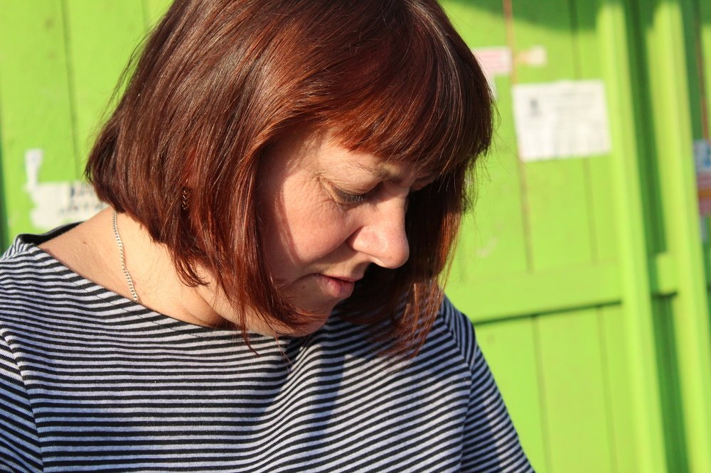 На остановке