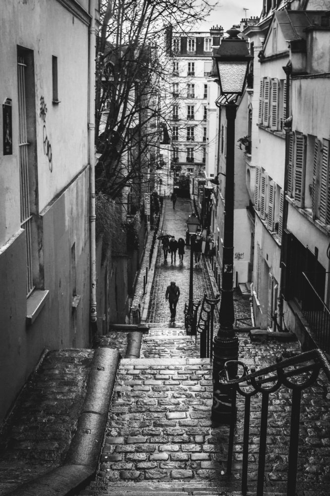 The man on the stairs