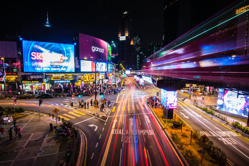 The Kuala Lumpur's city at night