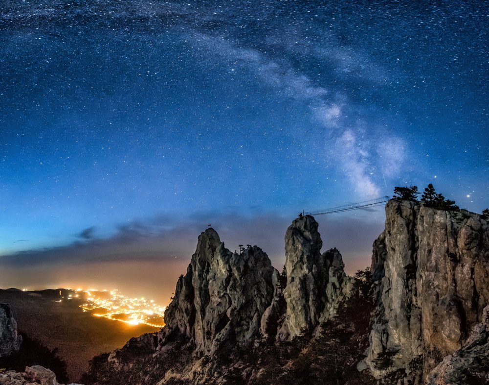 Ночная Ялта, вид с Ай Петри