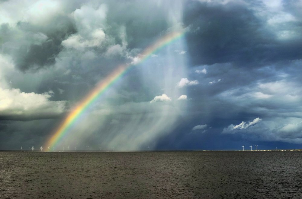 Rainbow over the sea