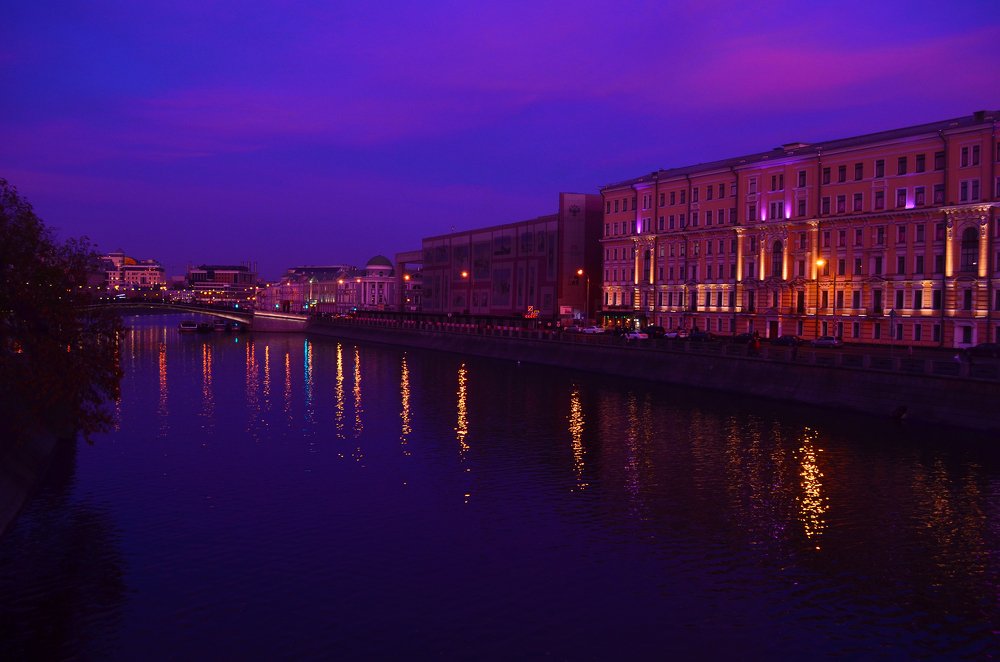 Moscow purple evening
