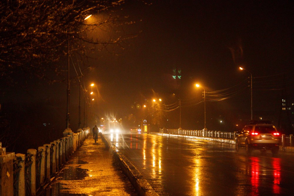 Зимняя ночная прохлада.