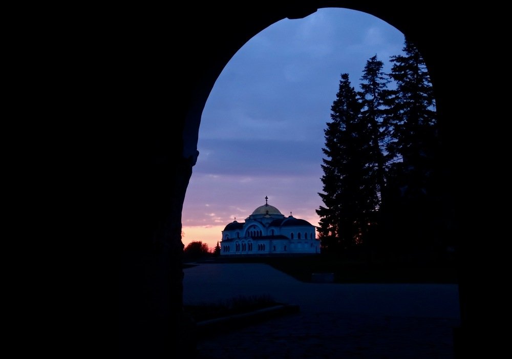 sunset at the Brest fortress