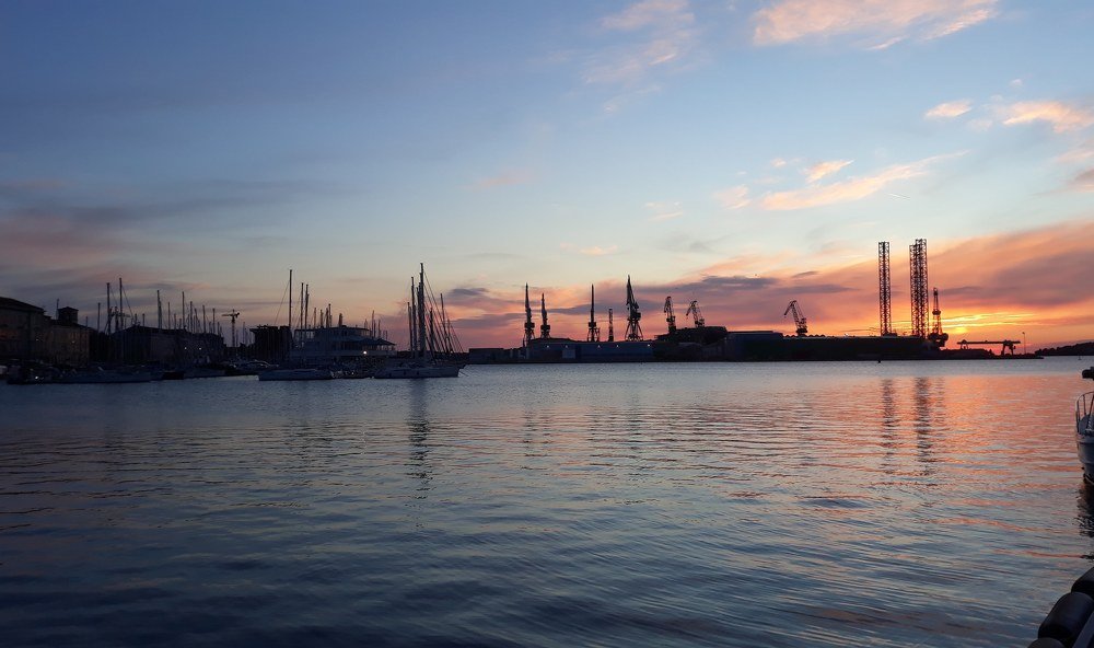 Sunset in Pula, Croatia