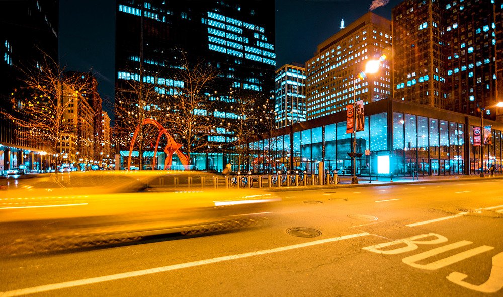 Neon night at Chicago