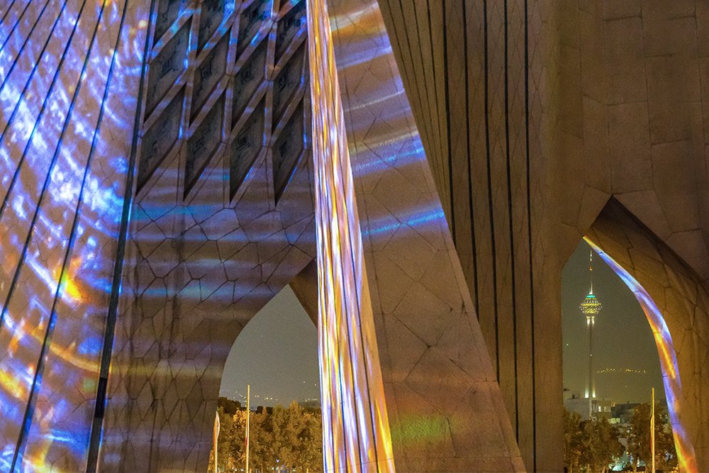 Shahdad Tower and Milad Tower of Tehran