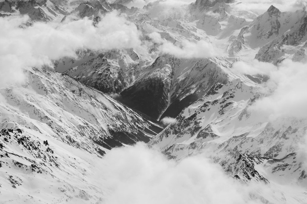 Буйство природы, на зимнем Эльбрусе