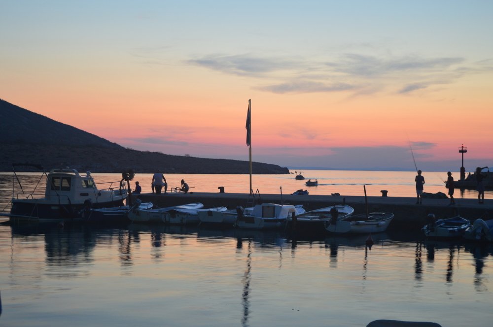 Закат над Адриатикой.