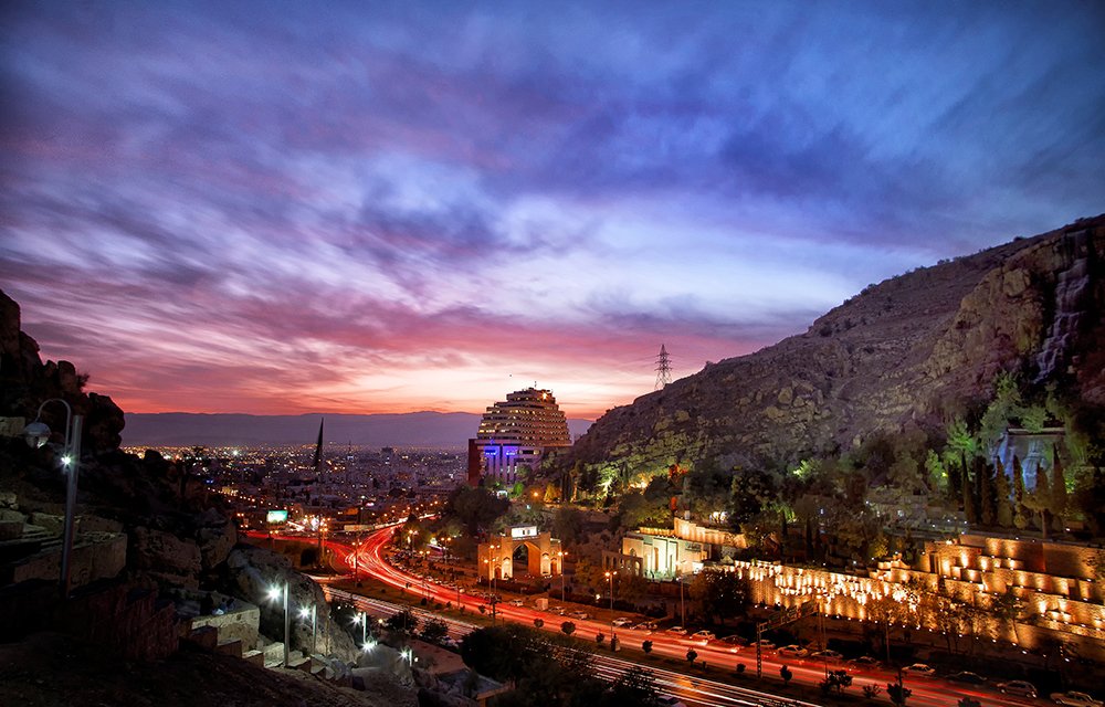 shiraz city in night