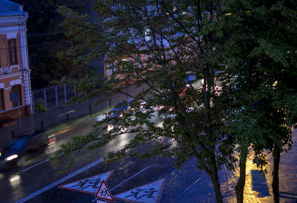 Город.Дождь