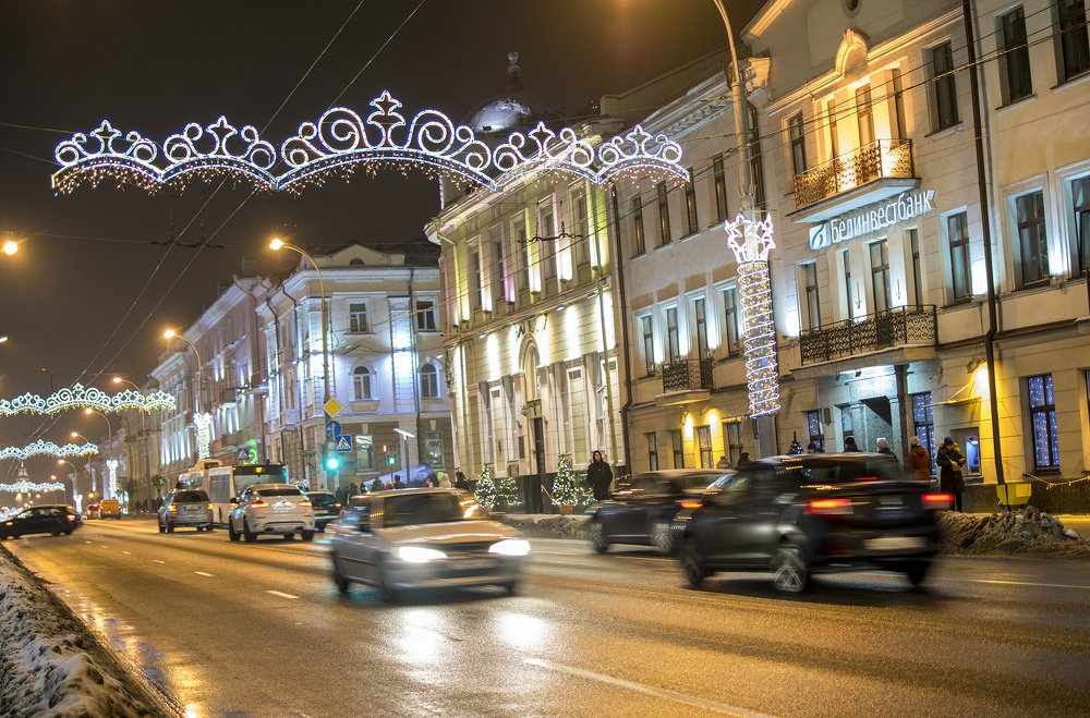 Ночной город.Новый год