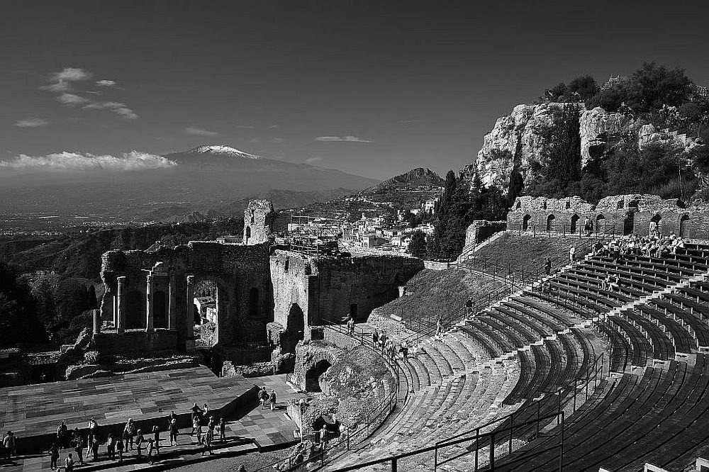 Greek Theatre & Etna Mountain