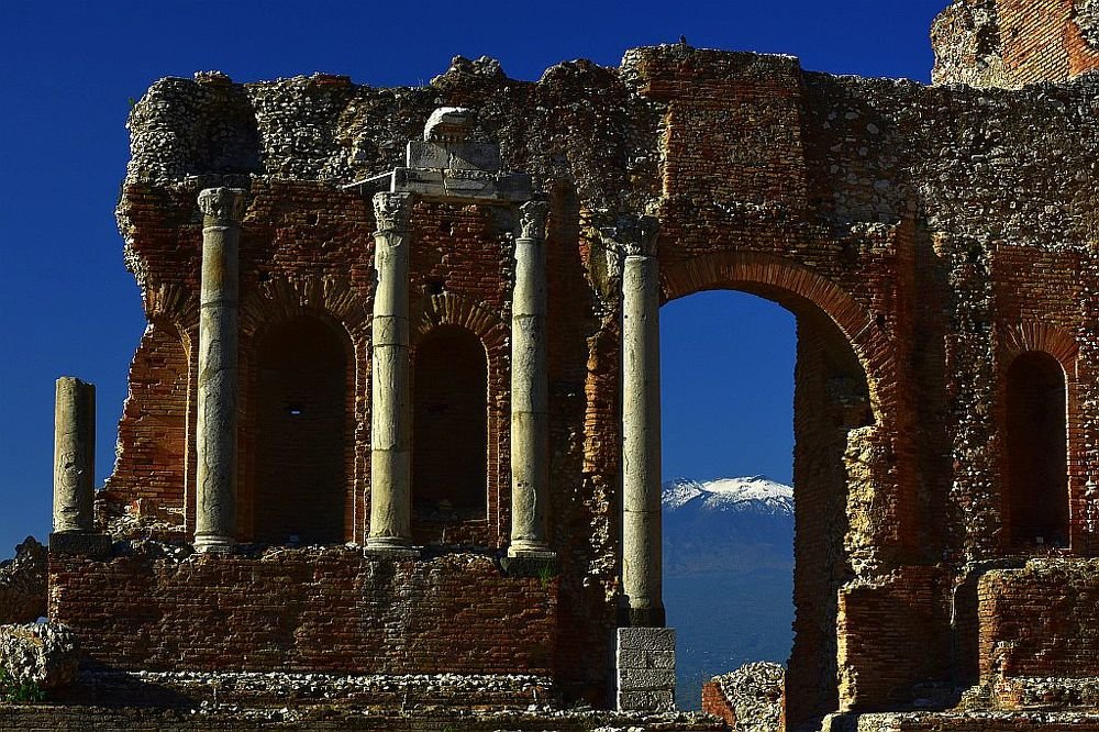 Architecture @ Sicilia..Greek Theatre & Etna Mountain