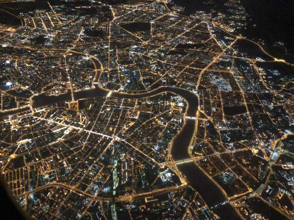 Ночной Питер с высоты