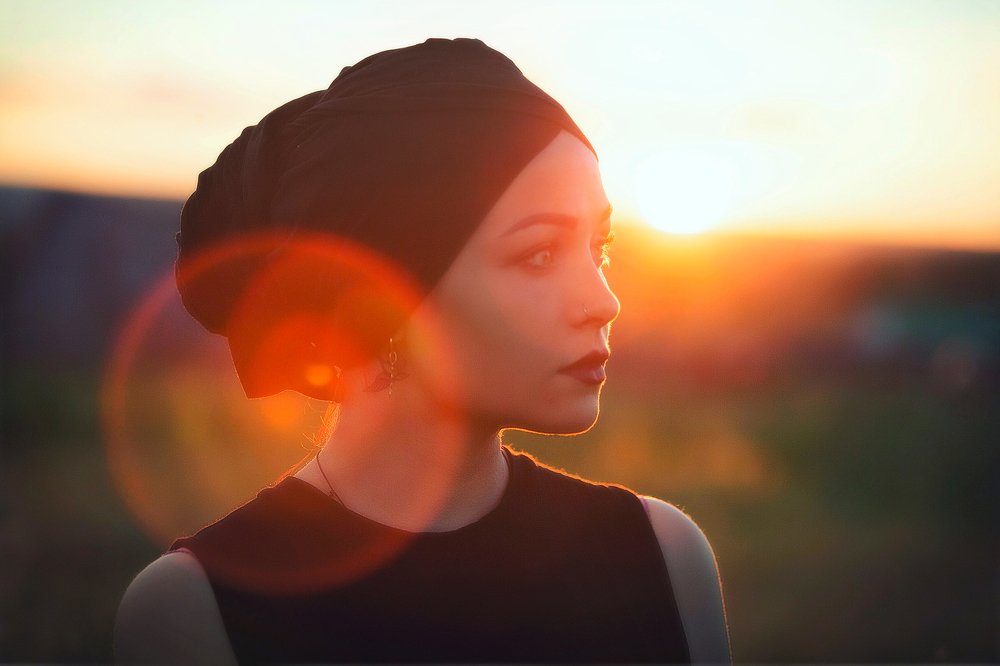 Женина и закат