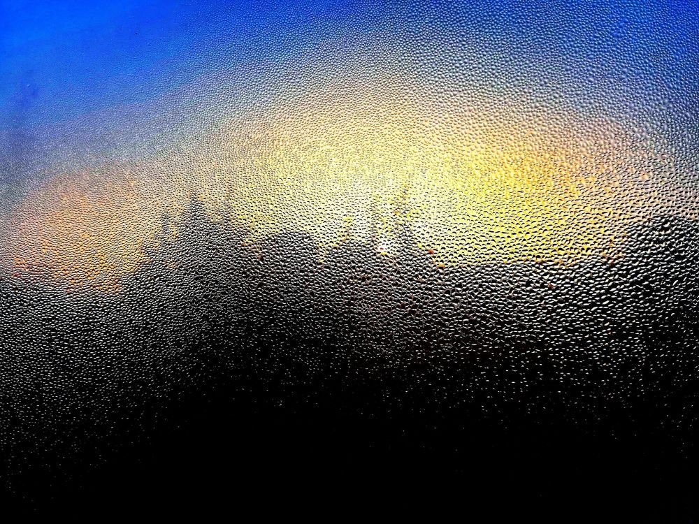 window surface and sunrise