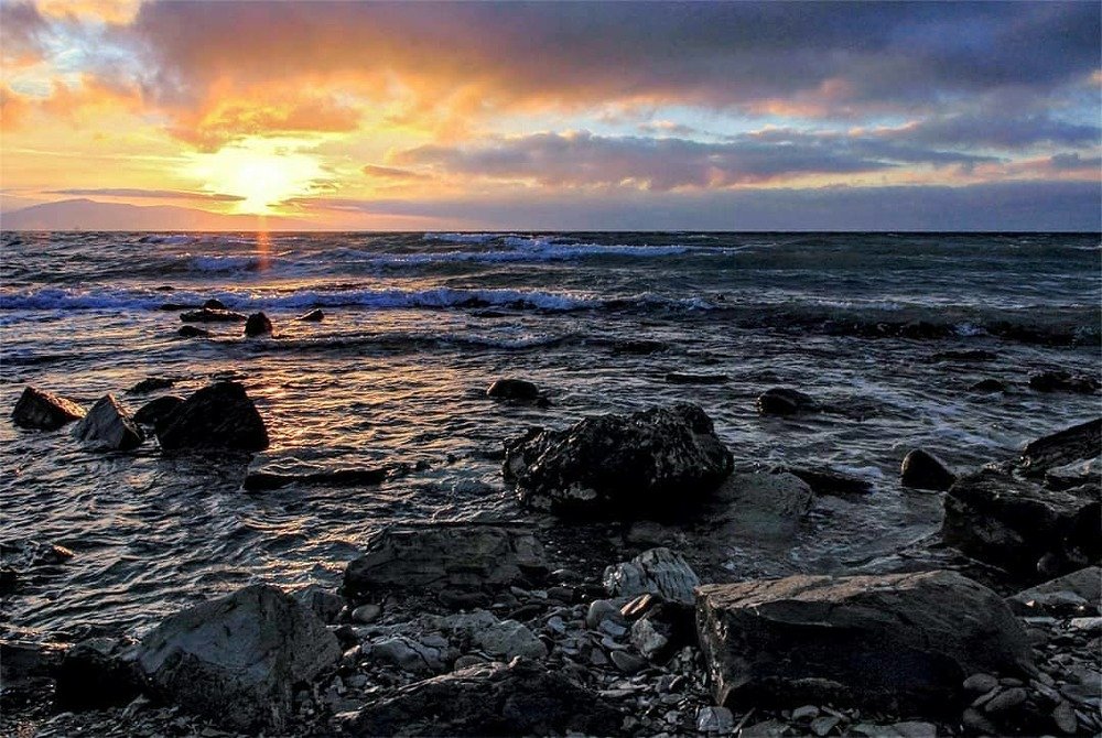 Закат на море