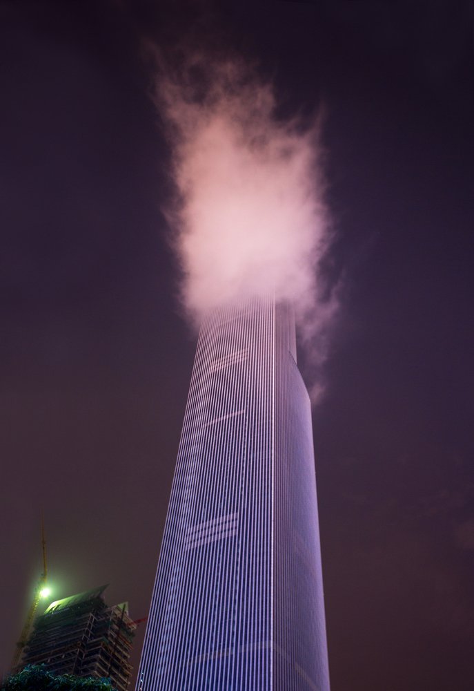 Skyscraper with clous in Guangzhou