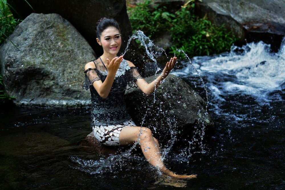 Playing in the river