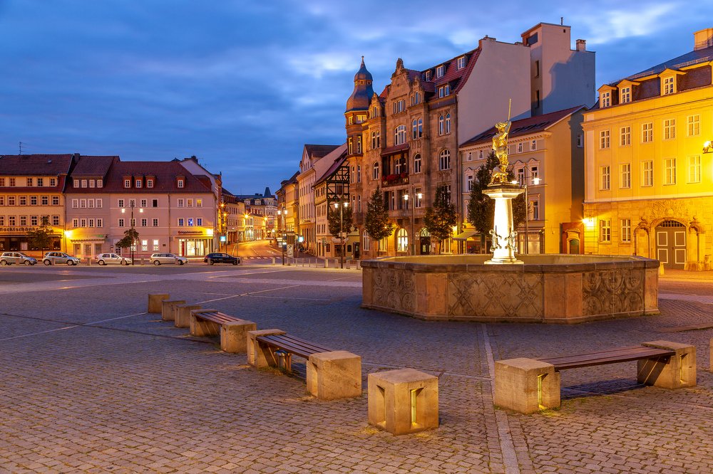 Вечерний город Eisenach.