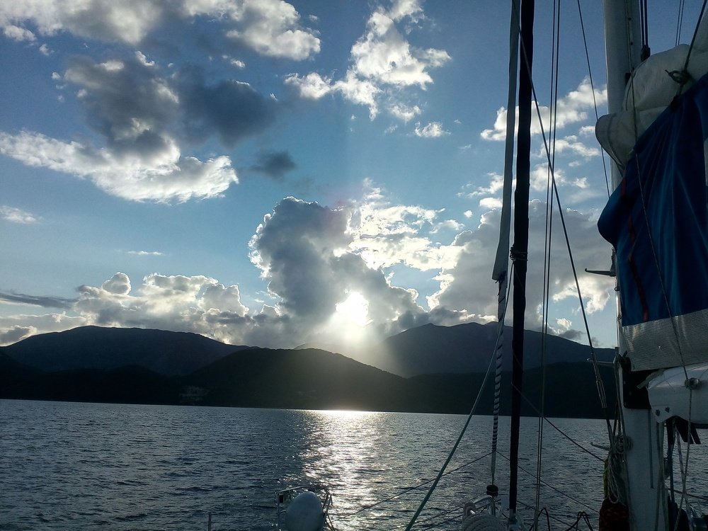 Закат на Корфу.