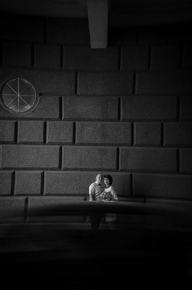 Yana & Andrey | dark street with a car and love