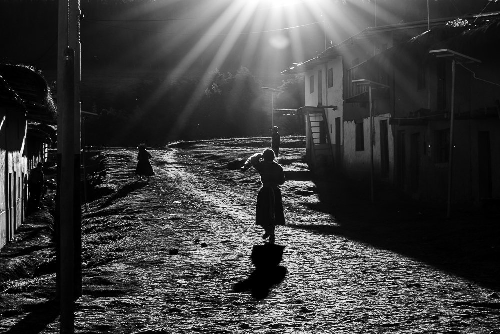 Sunset at the Andes mountain range