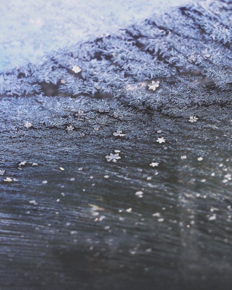 Frozen car window