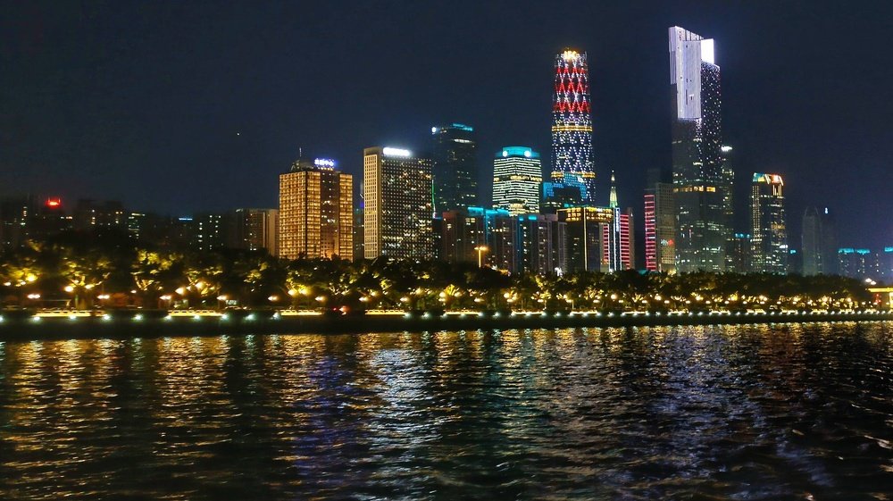 Cityscape with reflection