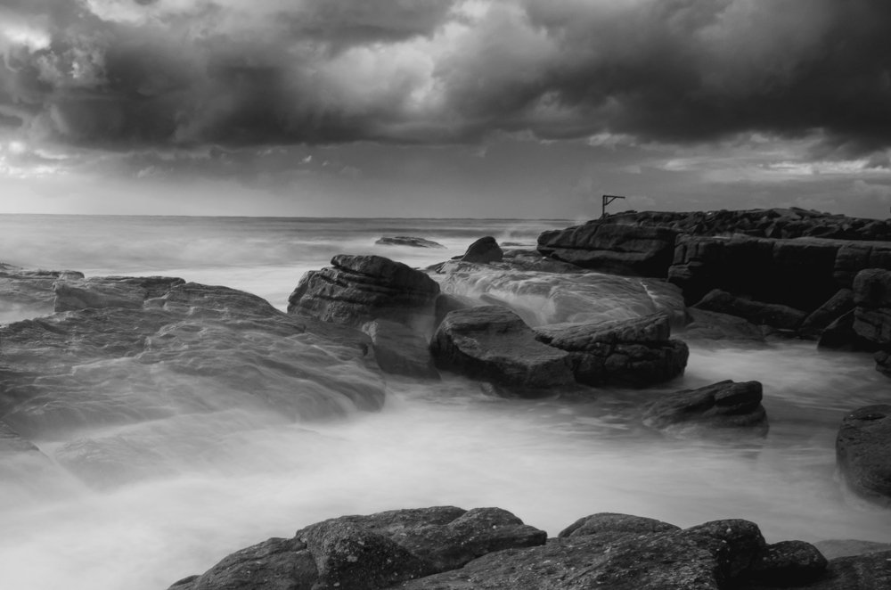 Tormenta en la playa