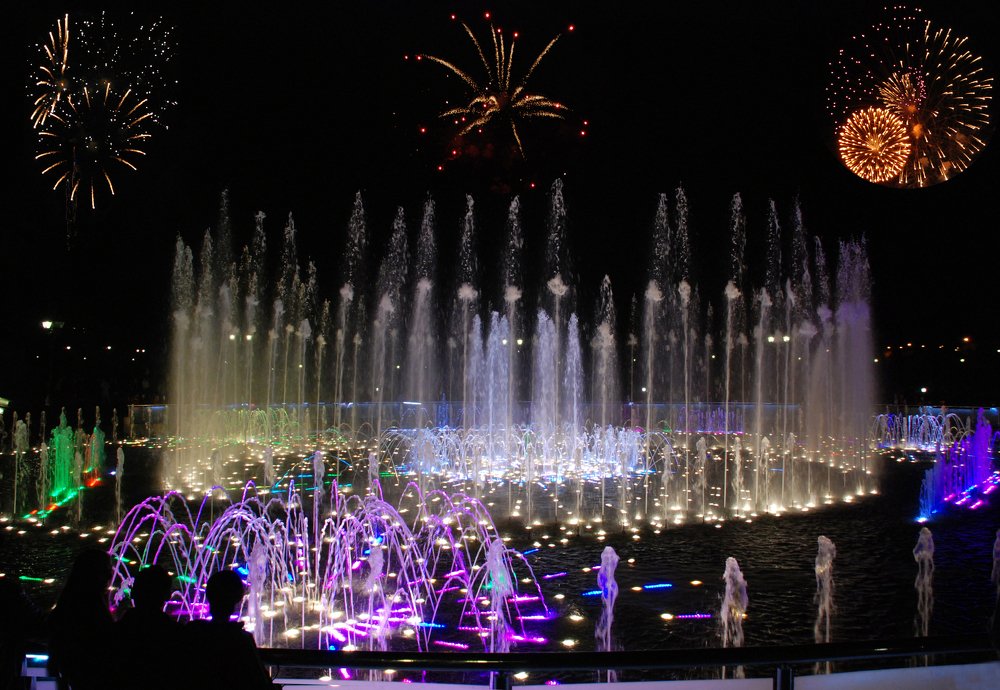 the lights of the beautiful city