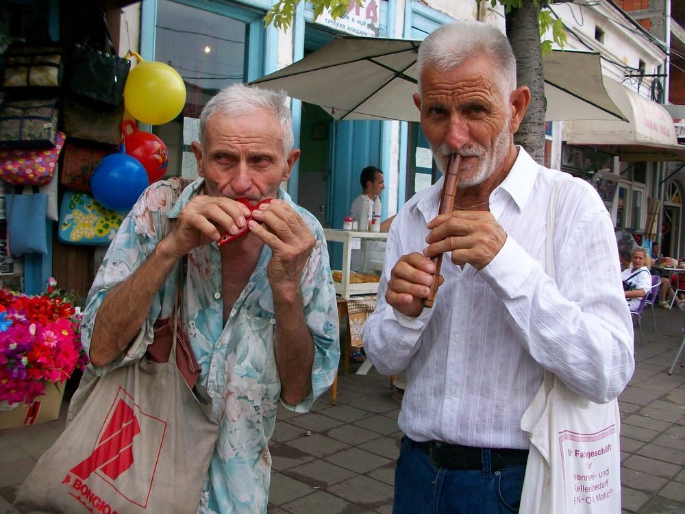 Street musicians from Bella Palanka, Serbia