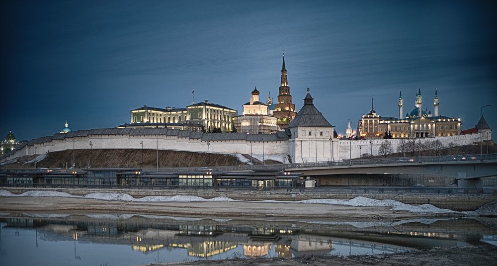 Kazan cremlin. Style grunge