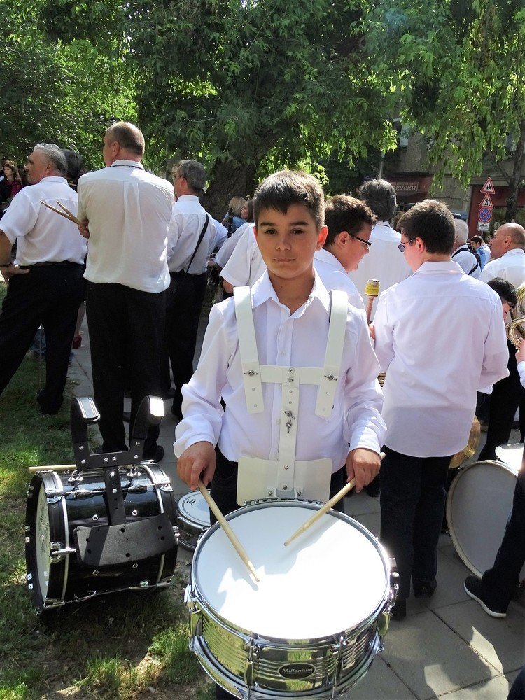 Young street musician