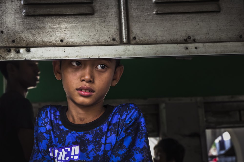 The boy on the train